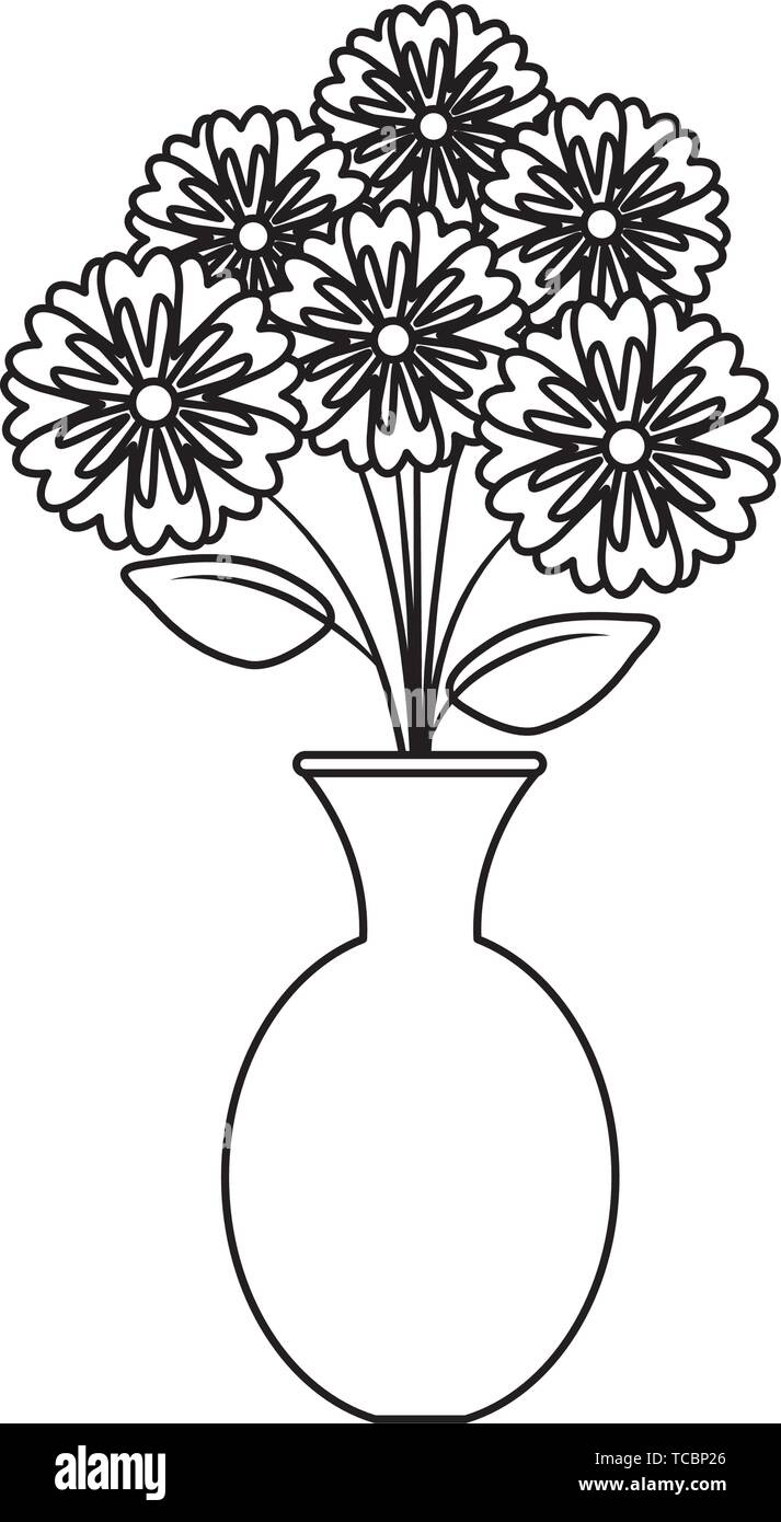 vase with flowers icon vector illustration Stock Vector Image & Art - Alamy