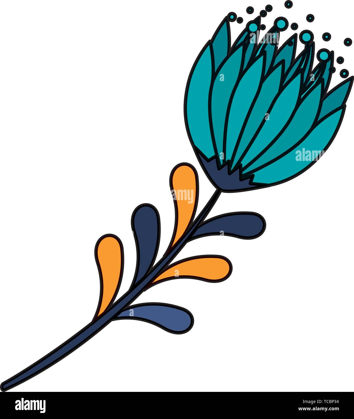 rose with leafs icon vector illustration Stock Vector Image & Art - Alamy