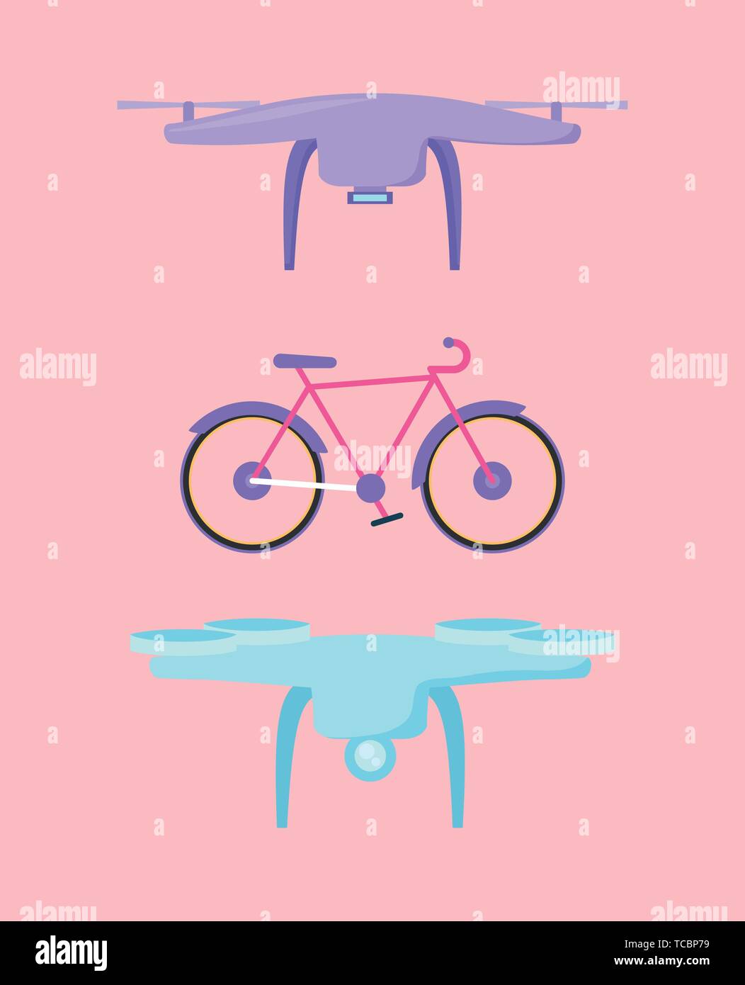 drone tech with delivery service icons vector illustration design Stock ...