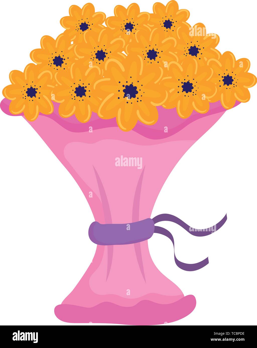 bouquet of flowers icon vector illustration Stock Vector Image & Art ...