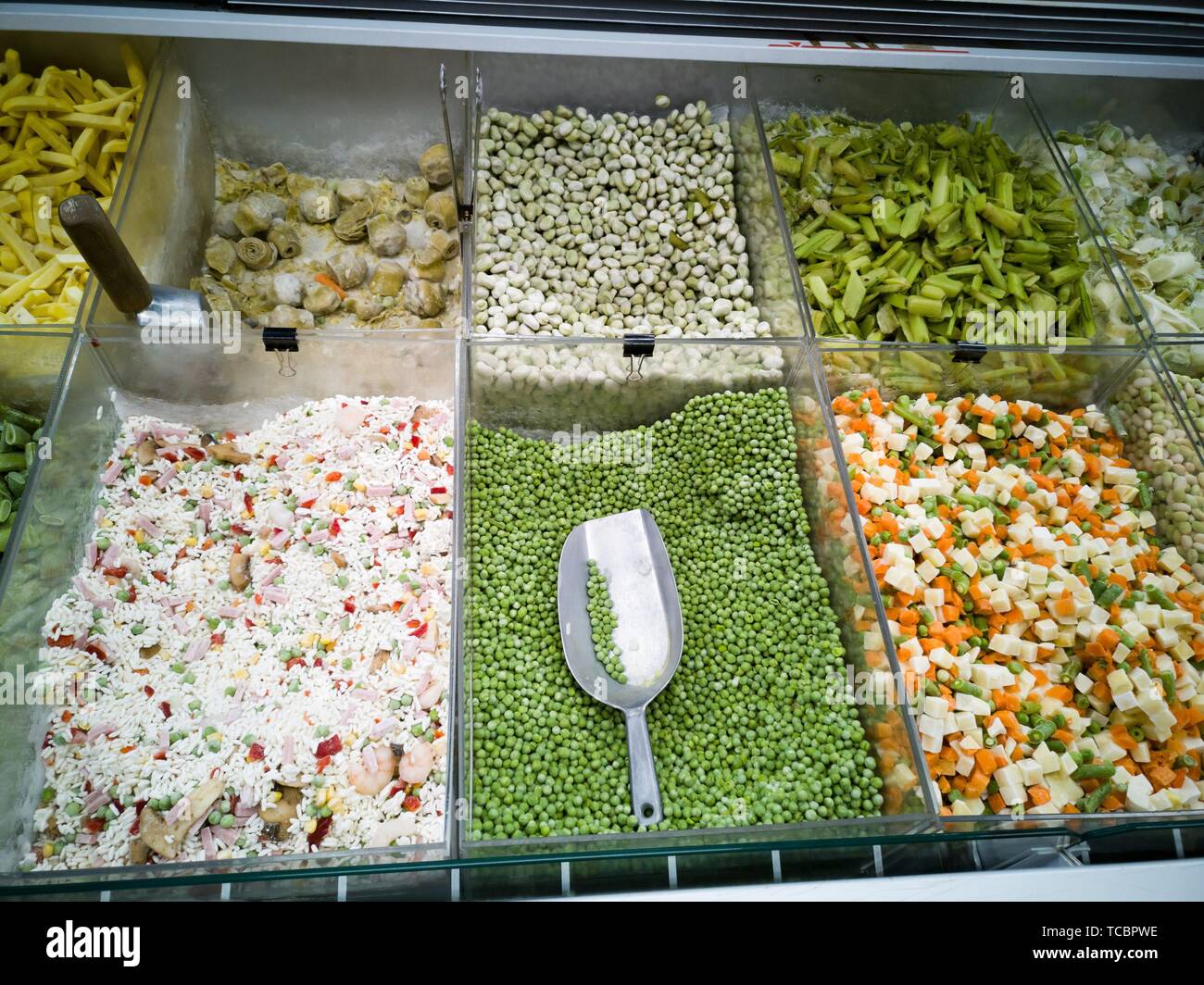 Frozen vegetables and legumes Stock Photo Alamy