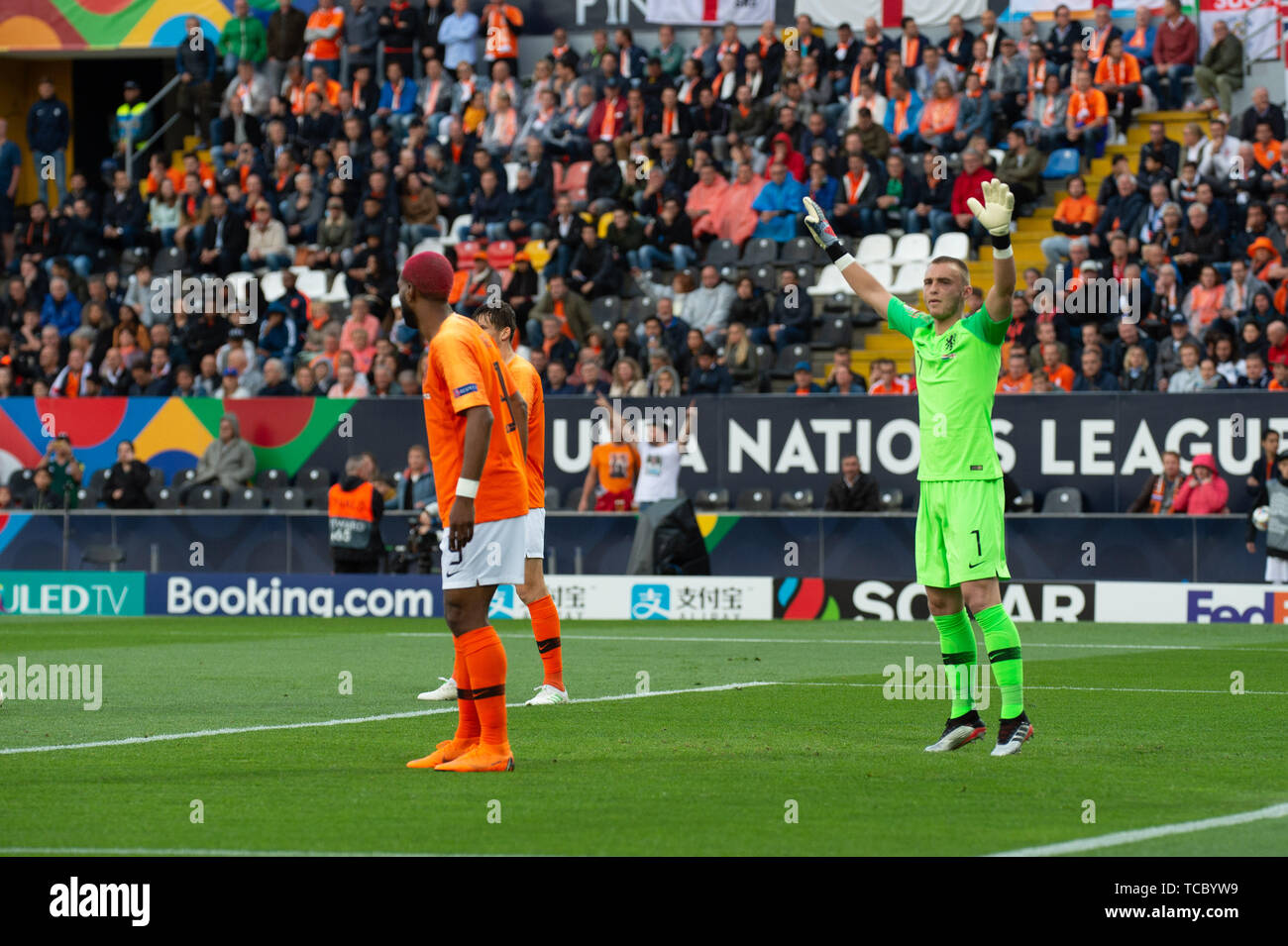 GUIMARES, PORTUGAL 6TH JUNE Jasper Cillessen of the Netherlands during the UEFA Nations League match between Netherlands and England at Estádio D. Afonso Henriques, Guimarães, Portugal on Thursday 6th June 2019. (Credit: Pat Scaasi | MI News ) Credit: MI News & Sport /Alamy Live News Stock Photo
