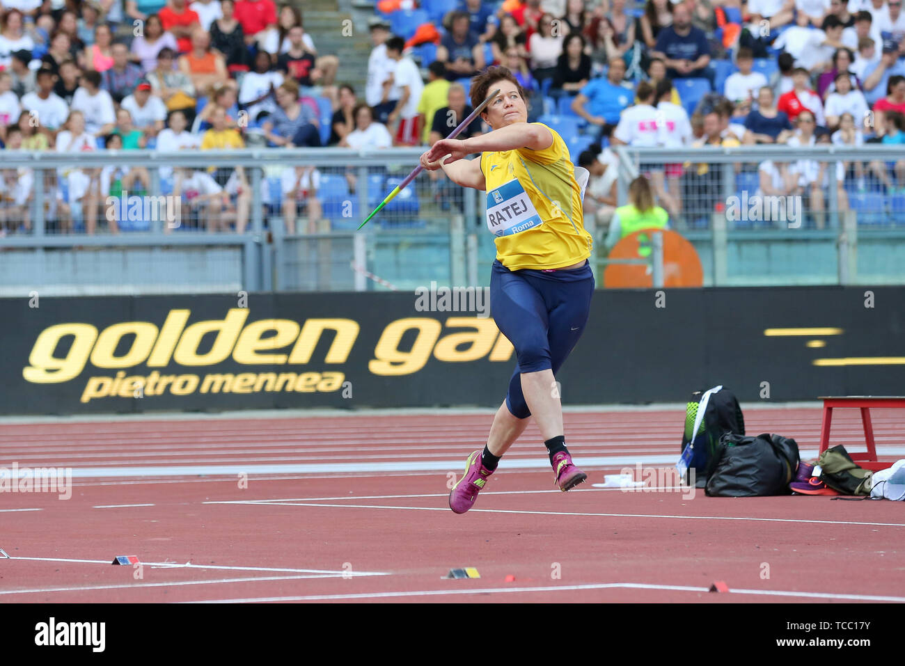 ROME, ITALY JUN 06 Martina Ratej of Slovenia competes in the Javelin