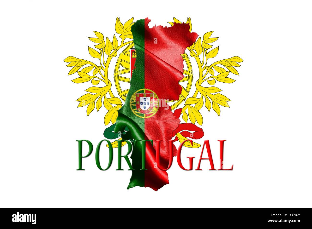 Portugal Physical Map stock vector. Illustration of elevation - 145582273