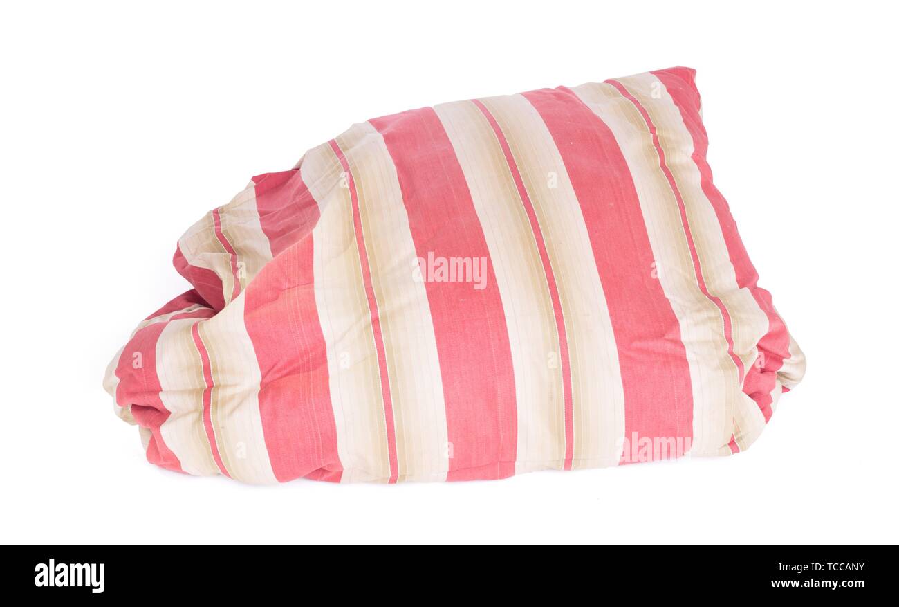 Old and dirty pillow isolated on white background Stock Photo Alamy