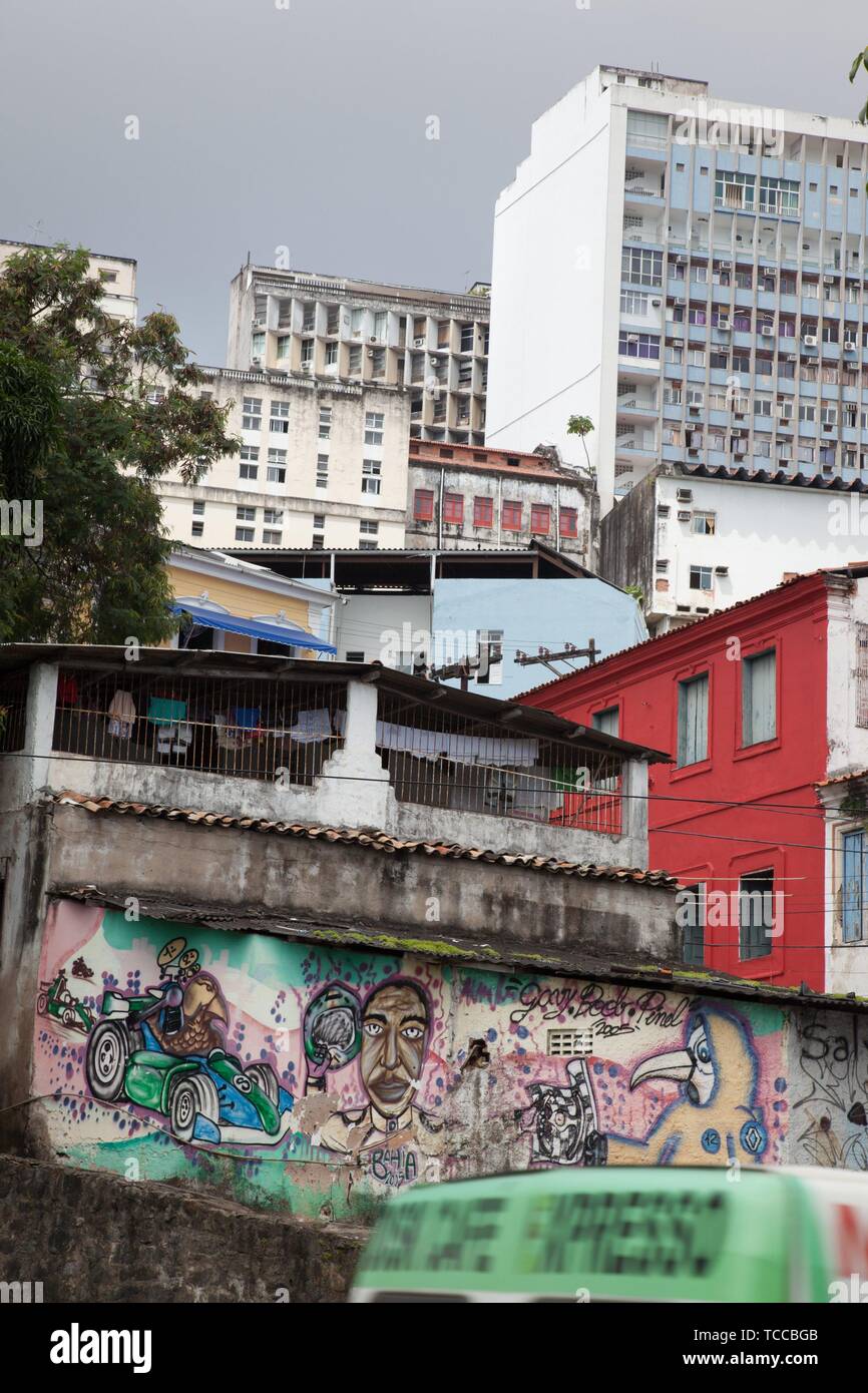 Favela , (poor quarter),Salvador, Brasil. Stock Photo