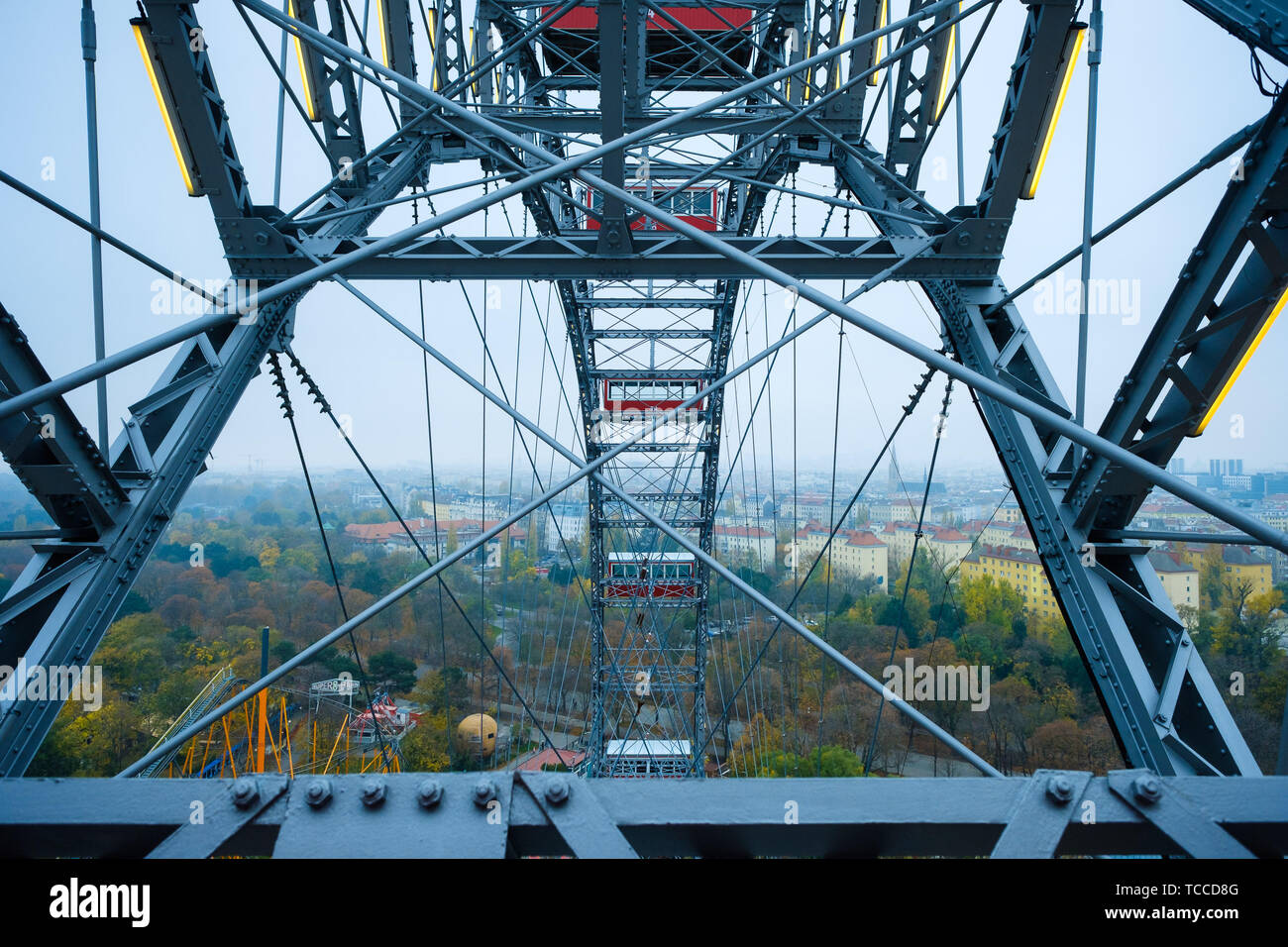 The view of Vienna from Wiener Riesenrad - The Viennese Giant Ferris ...