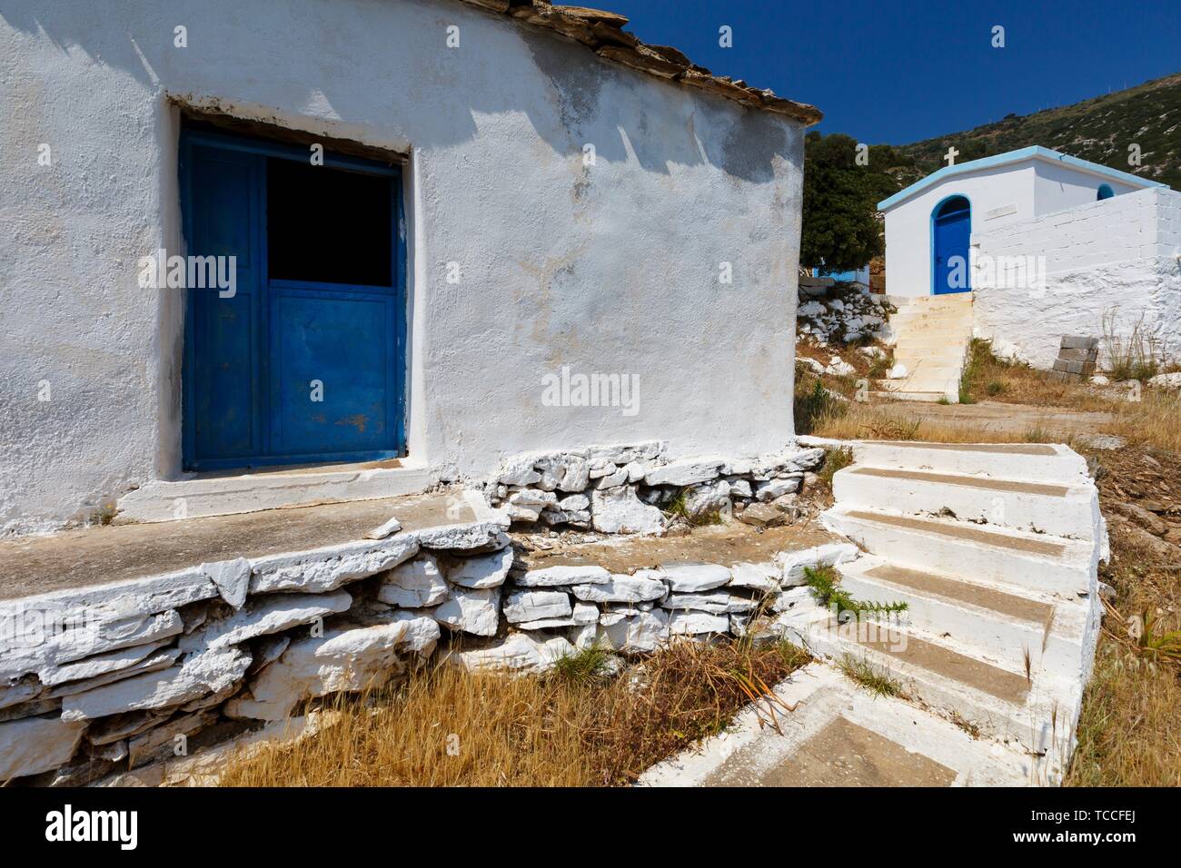 Agia Triada church on Fourni island in Greece Stock Photo Alamy