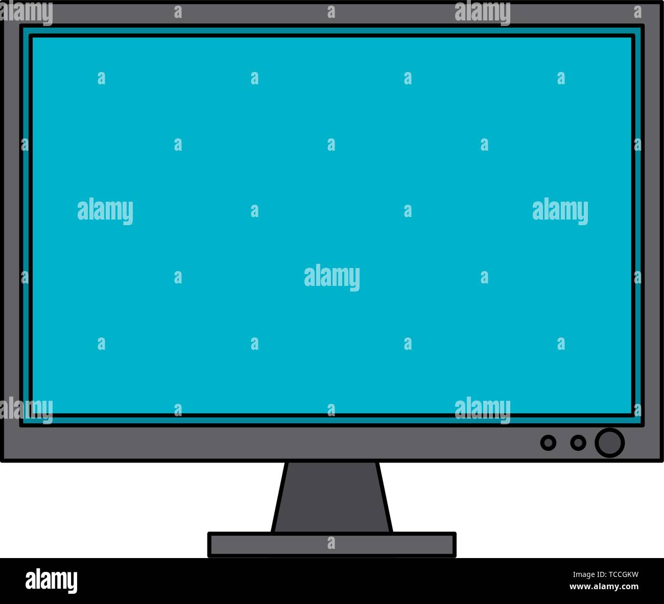 Computer screen monitor hardware technology symbol Stock Vector Image ...