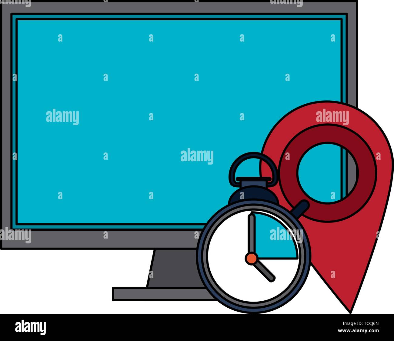 Servers and database technology symbols Stock Vector