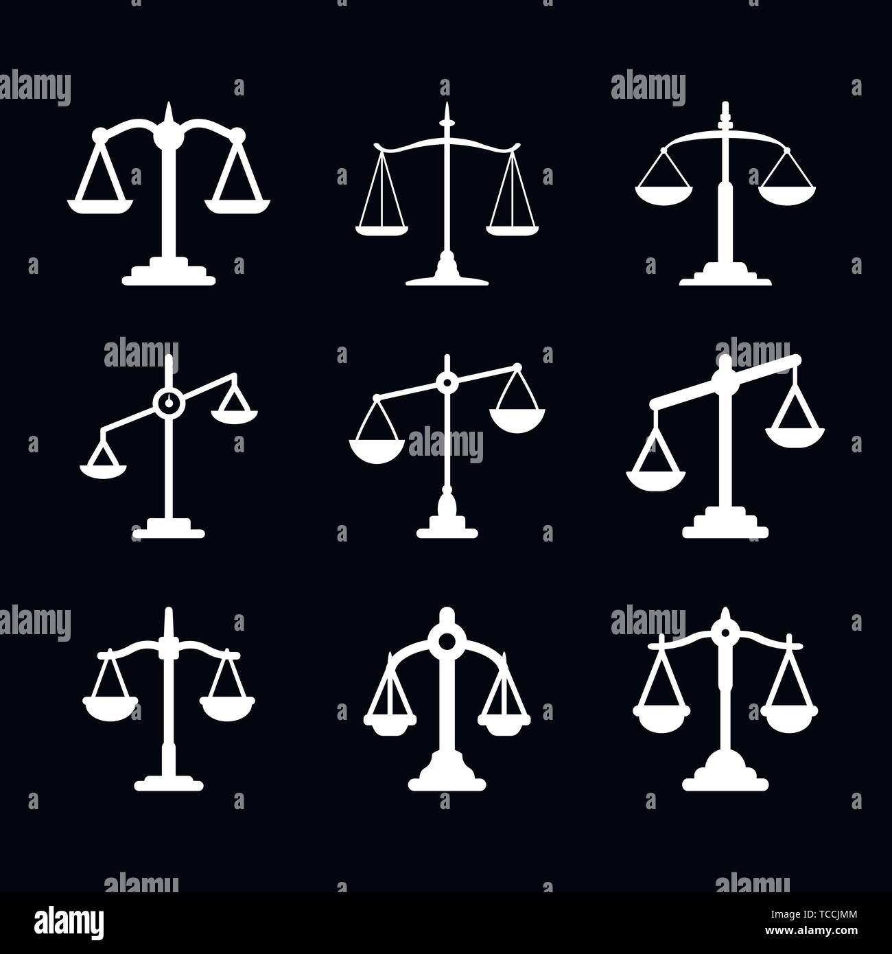 Scales of justice icon logo, vector sign symbol for design Stock Vector ...
