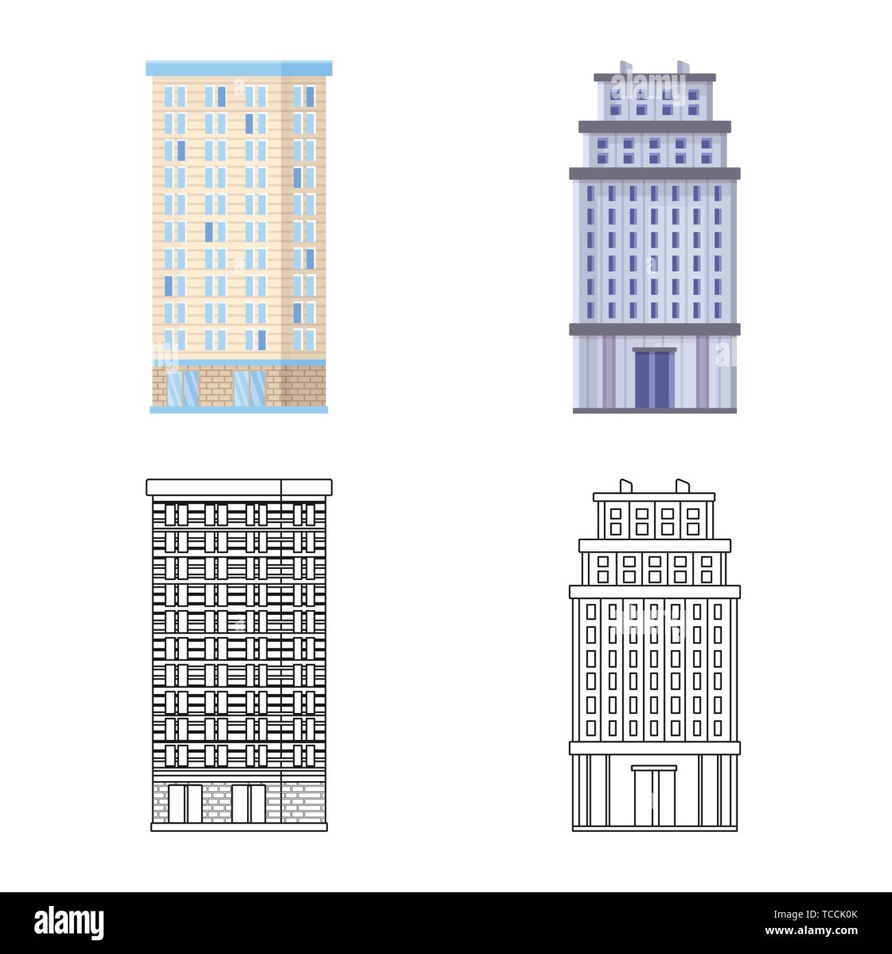 High rise building apartments Stock Vector Images - Alamy