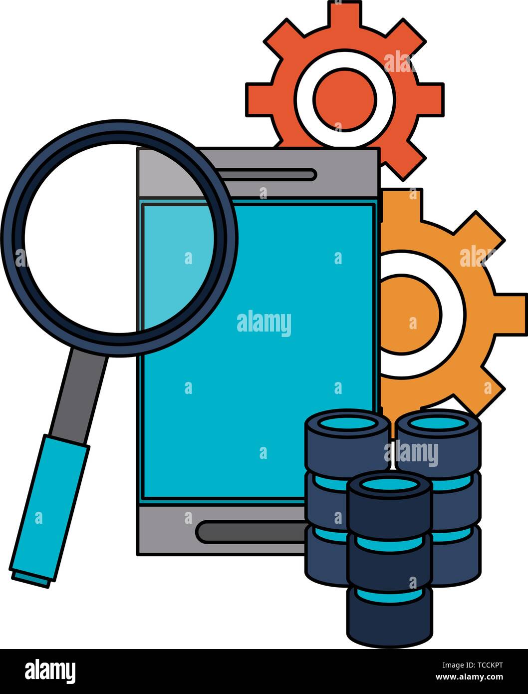 Servers and database technology symbols Stock Vector Image & Art - Alamy