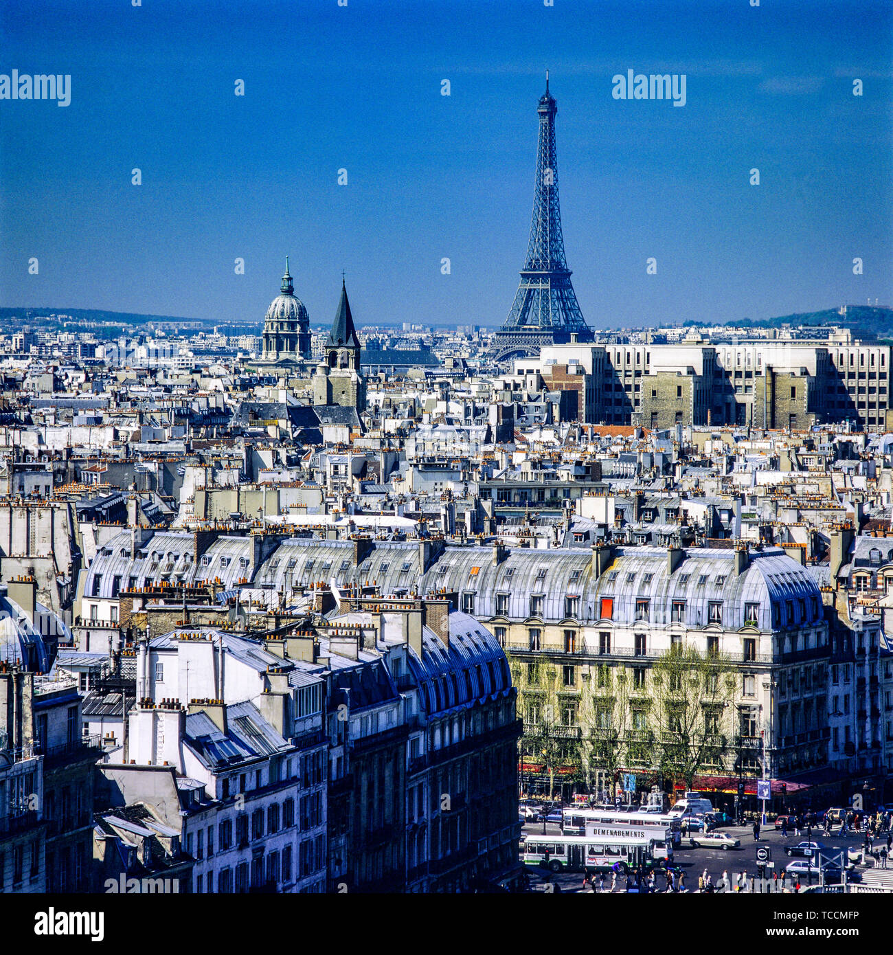 Overview of the city from NotreDame de Paris cathedral, left bank
