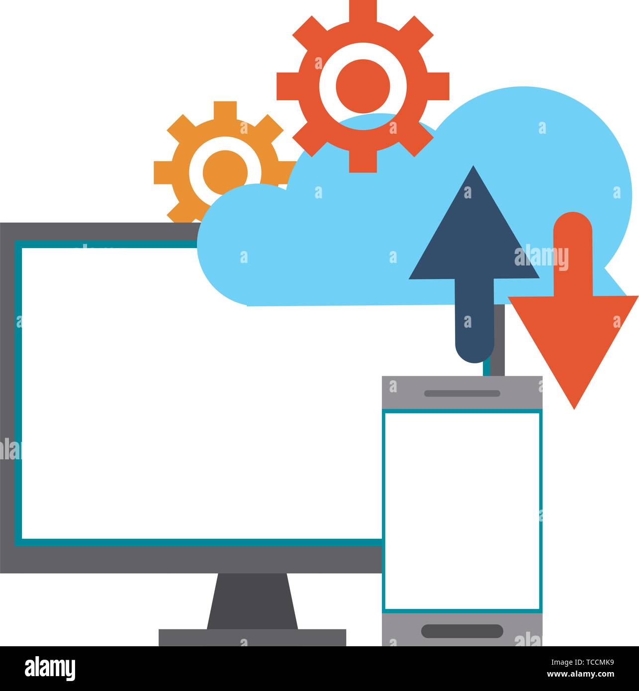 Cloud computing and technology symbols Stock Vector Image & Art - Alamy