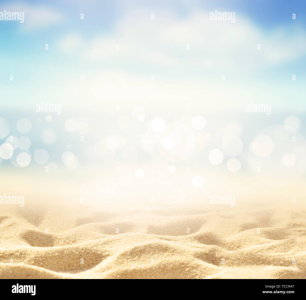 Summer beach background. Sand, sea and sky. Summer concept Stock Photo ...