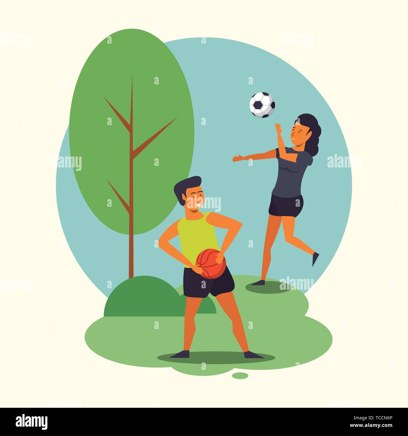 Fitness couple training sports Stock Vector Image & Art - Alamy