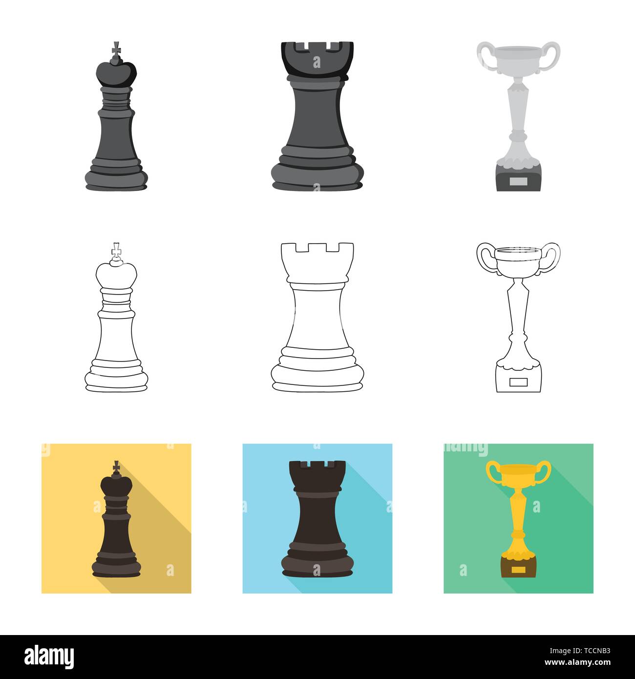 Chess game open tournament Royalty Free Vector Image