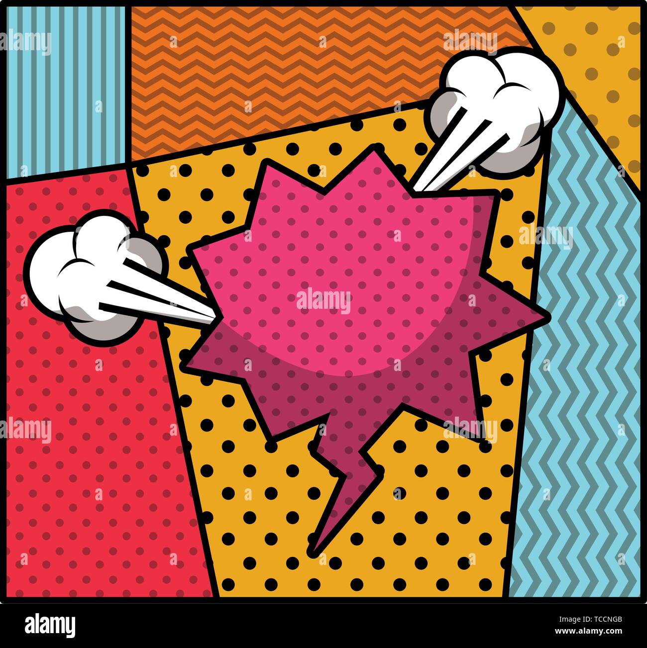 speech bubble pop art style vector illustration Stock Vector Image ...