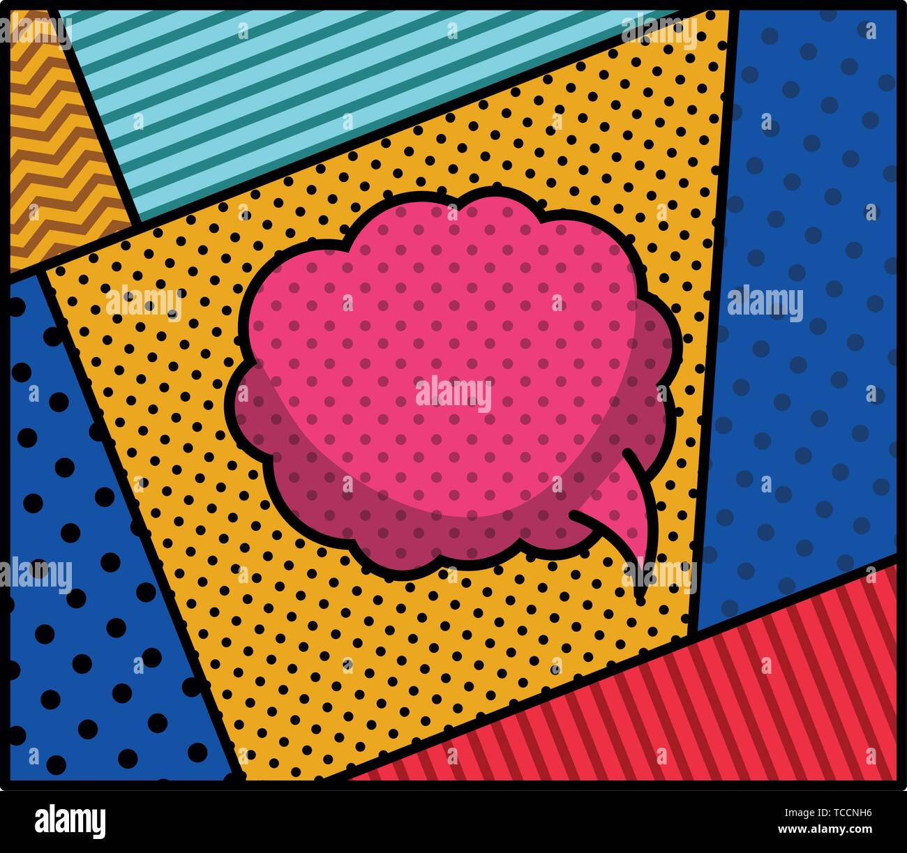 speech bubble pop art style vector illustration Stock Vector Image ...