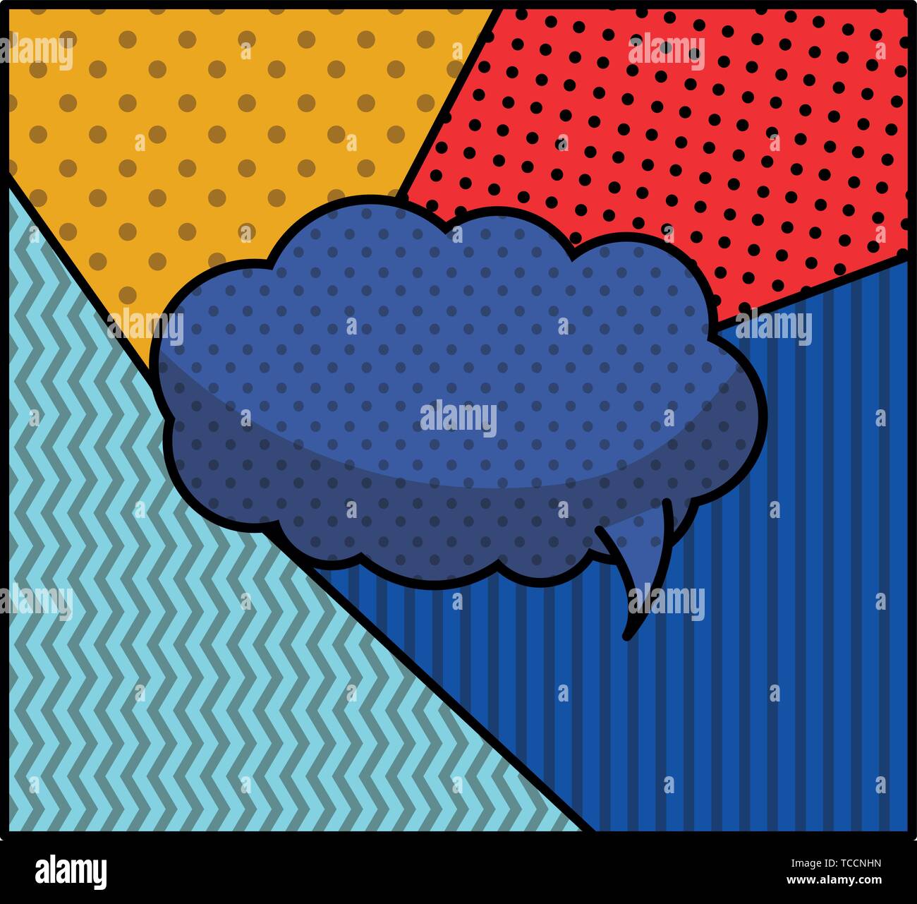 speech bubble pop art style vector illustration design Stock Vector ...