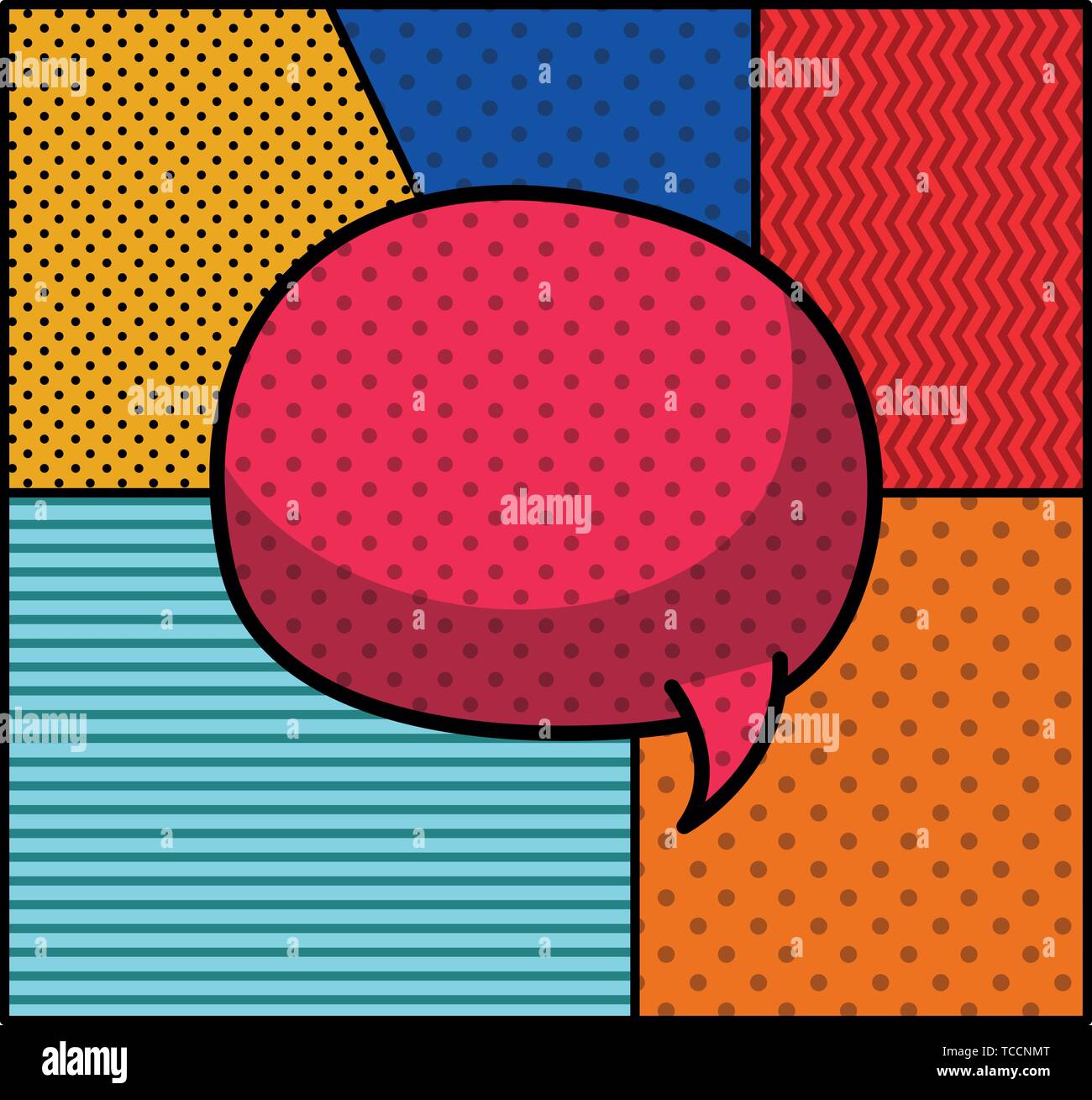 speech bubble pop art style vector illustration Stock Vector Image ...