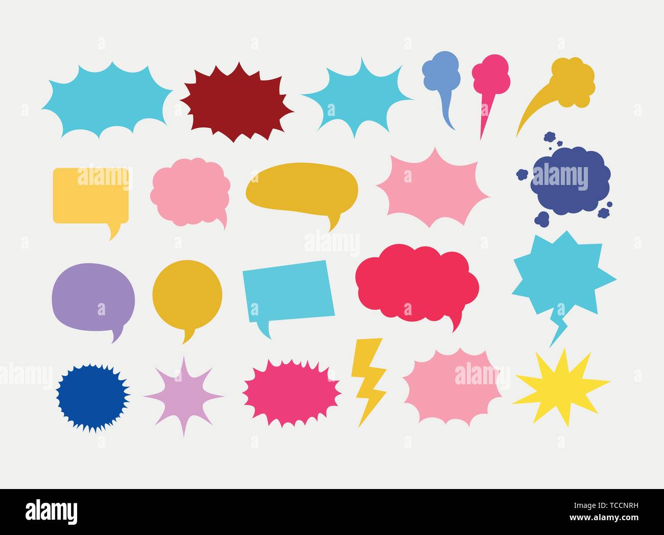 set of speech bubbles pop art styles vector illustration Stock Vector ...