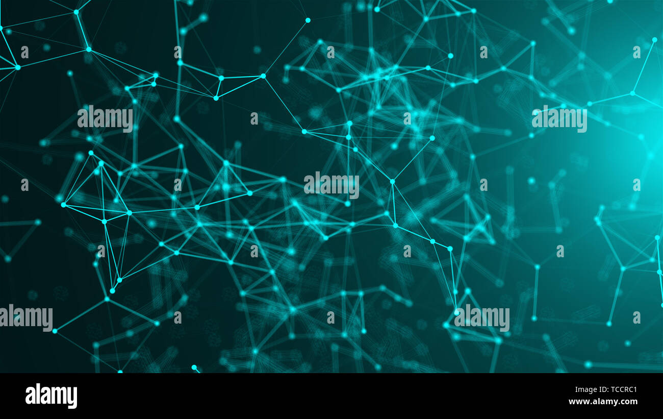Abstract connection dots. Technology background. Network concept Stock Photo