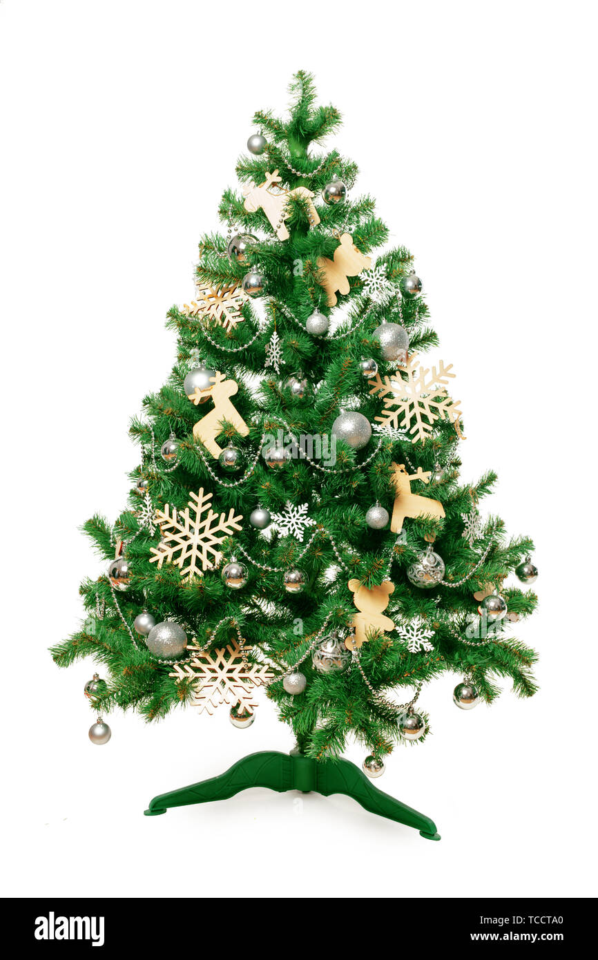 Christmas Tree isolated on white background Stock Photo - Alamy