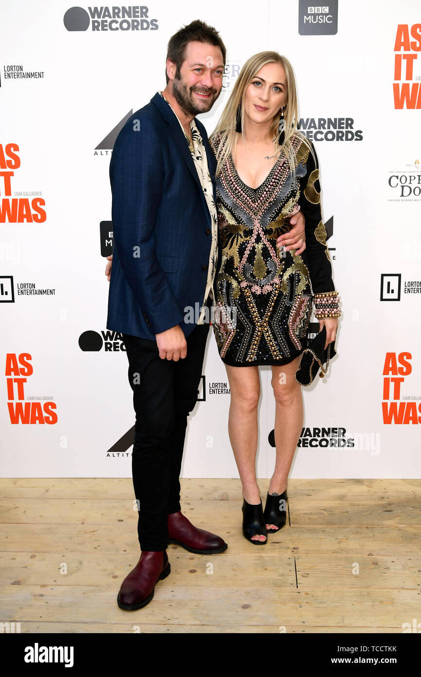 Tom Meighan and guest attending the As It Was Premiere at Alexandra Palace  Theatre, London Stock Photo - Alamy