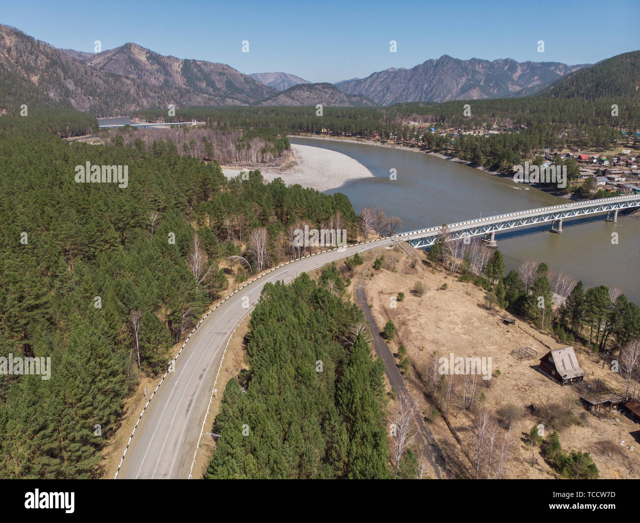 4k aerial video view road hi-res stock photography and images - Alamy