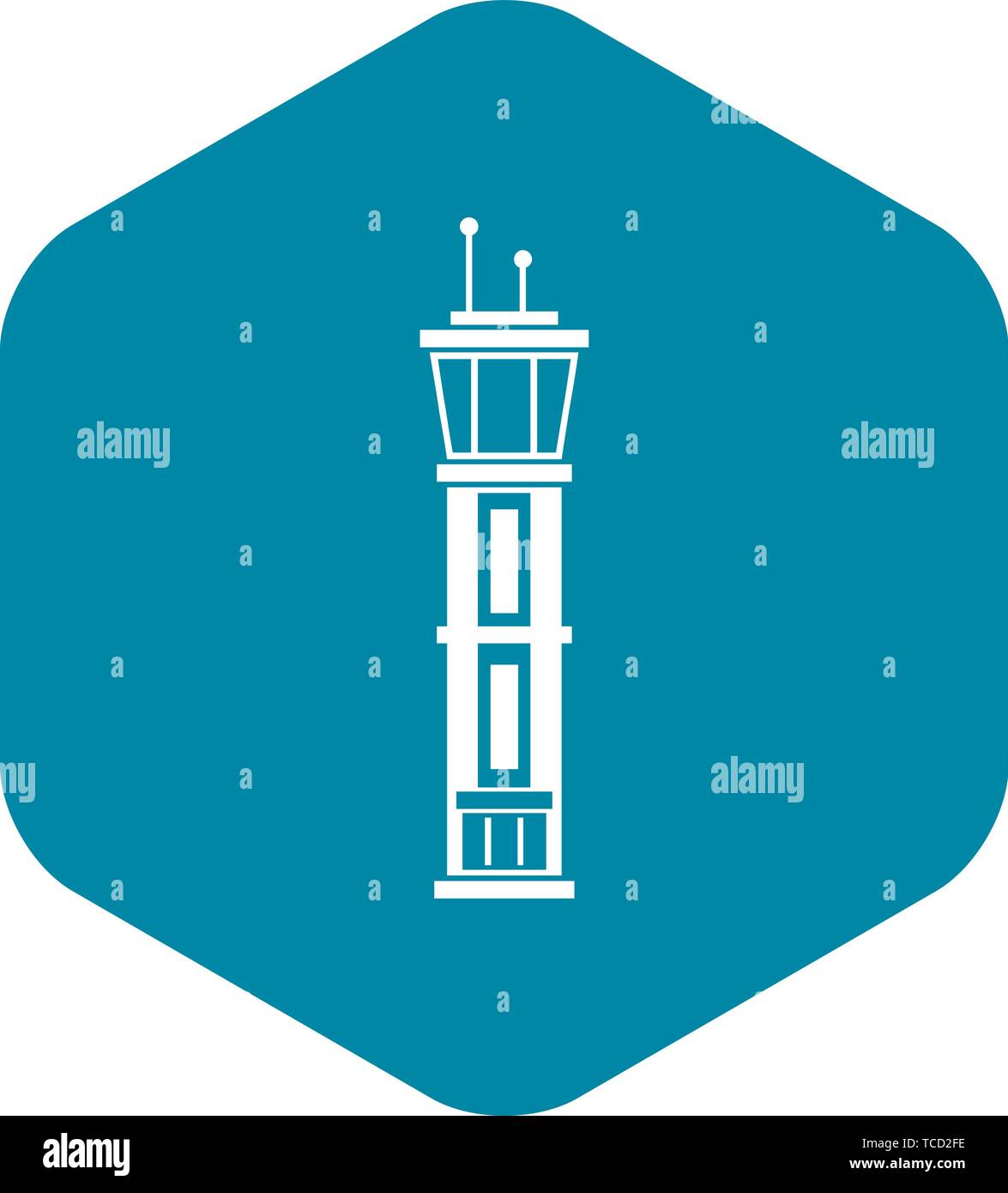 Airport control tower icon, simple style Stock Vector