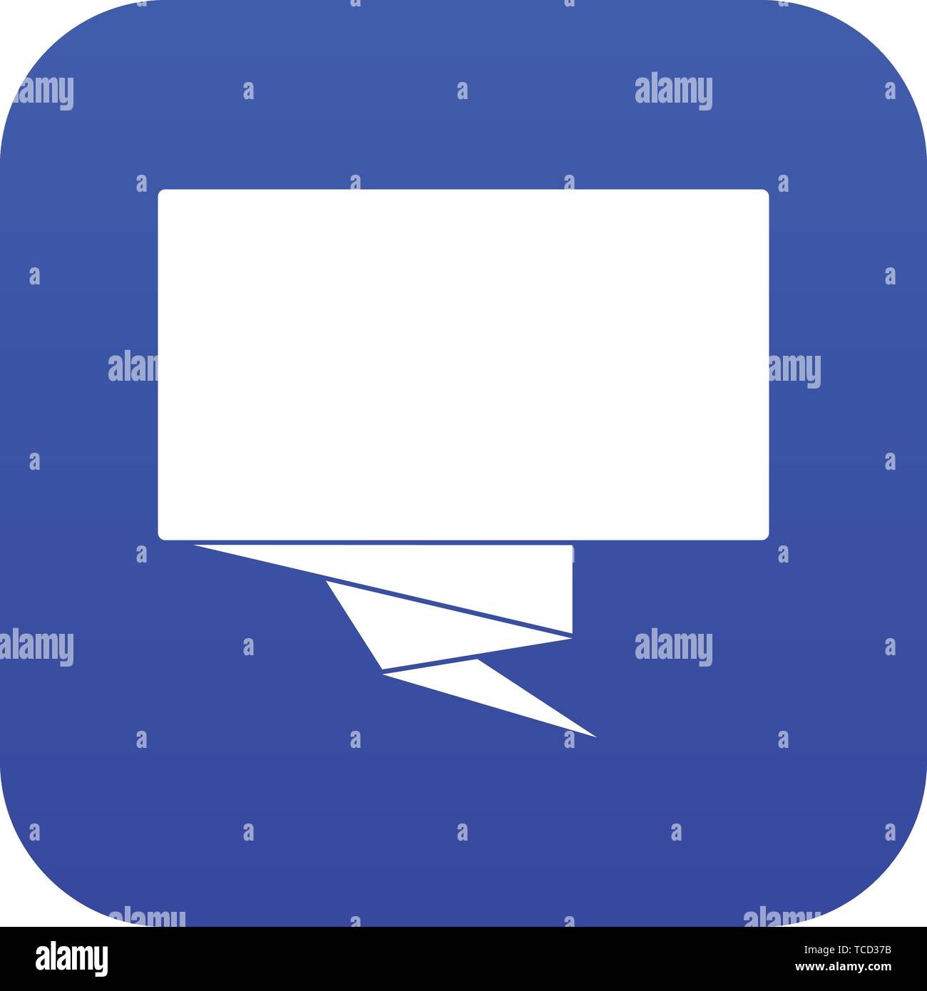 Square banner icon digital blue Stock Vector Image & Art - Alamy