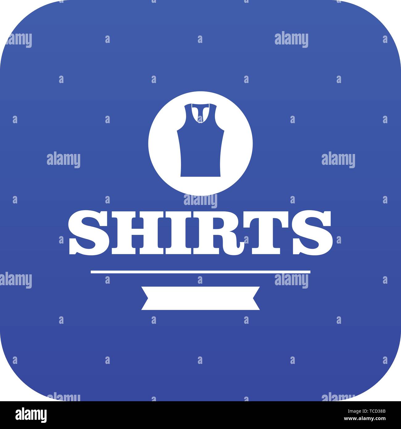 Shirt icon blue vector Stock Vector Image & Art - Alamy