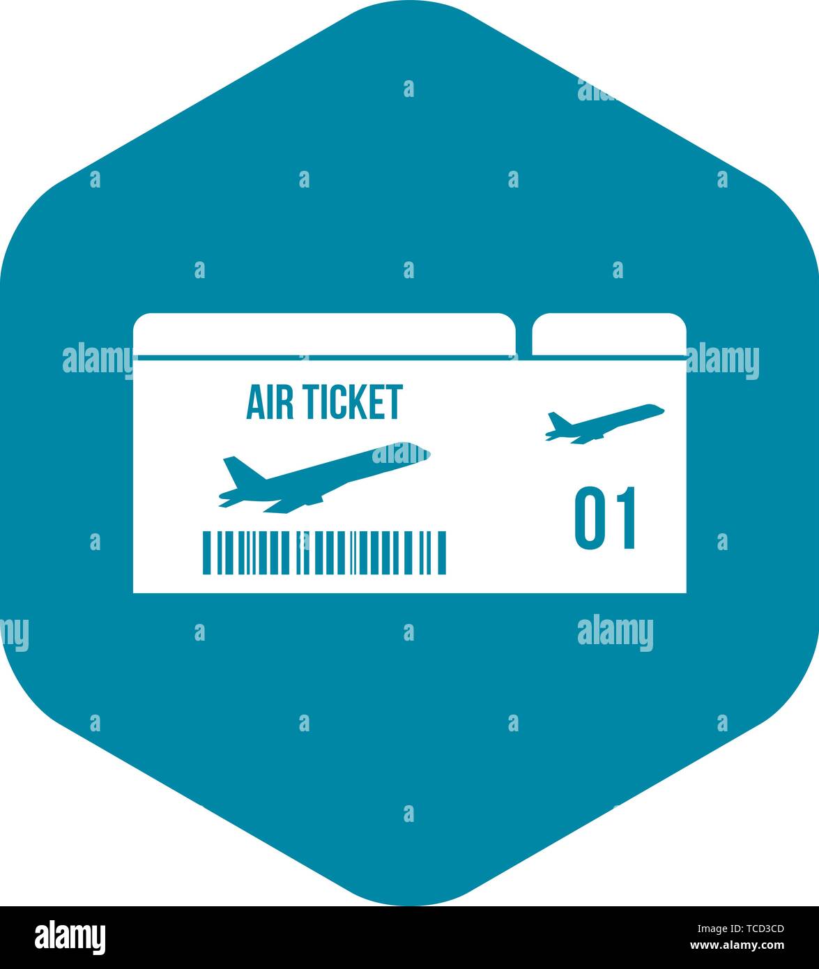 Airline boarding pass icon, simple style Stock Vector Image & Art Alamy