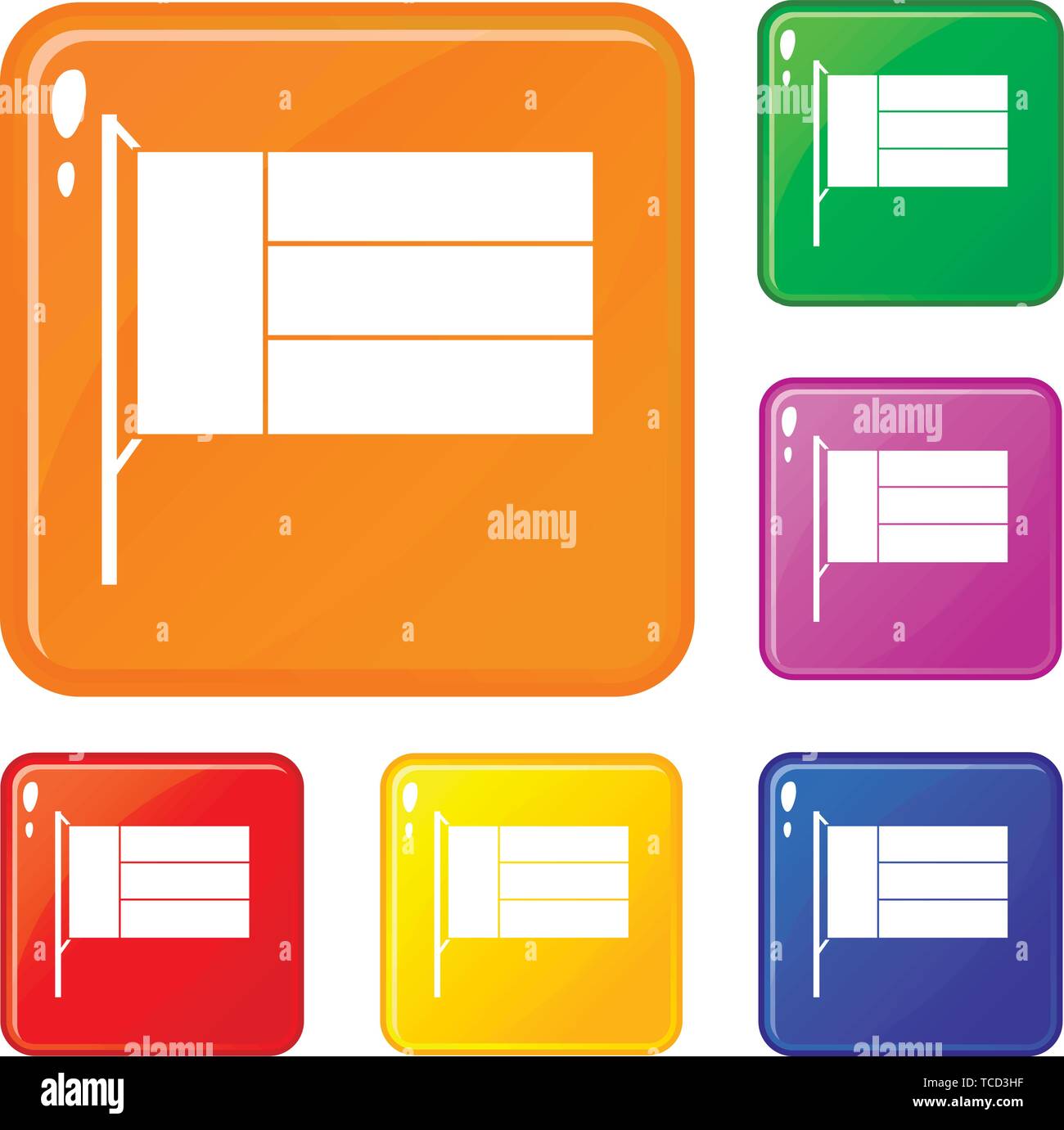 Flag icons set vector color Stock Vector Image & Art - Alamy