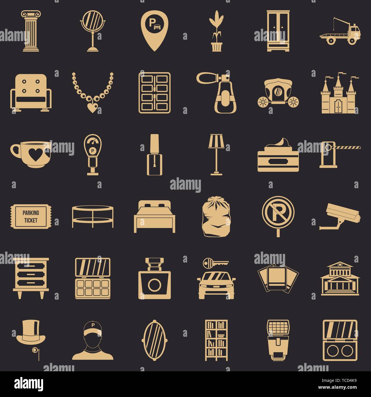Home environment icons set, simple style Stock Vector Image & Art - Alamy