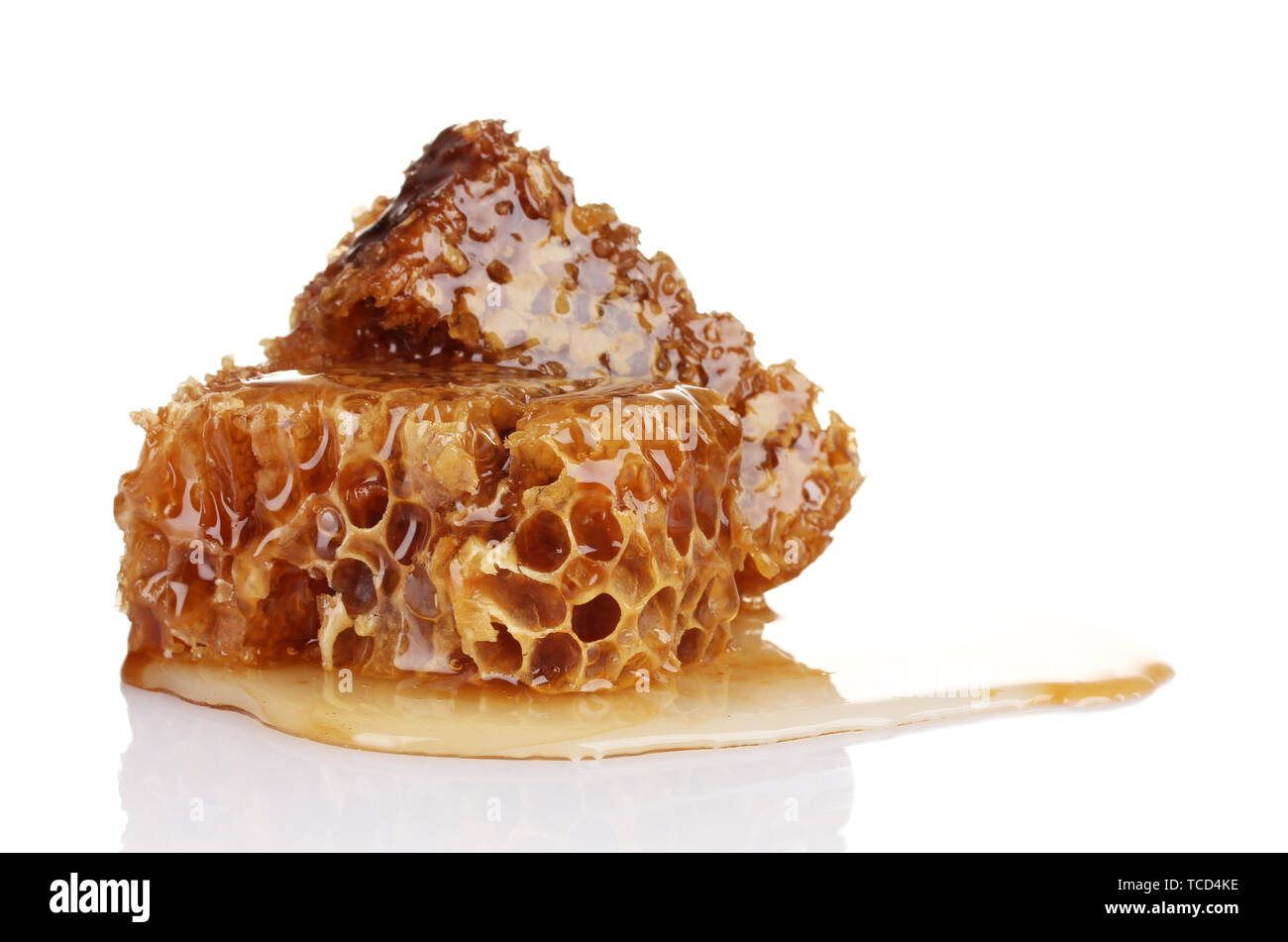 tasty honeycombs isolated on white Stock Photo
