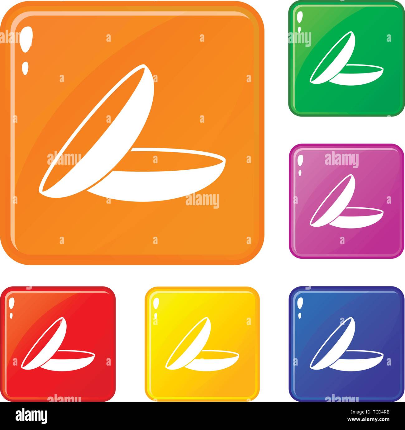 Contact lenses icons set vector color Stock Vector Image & Art - Alamy