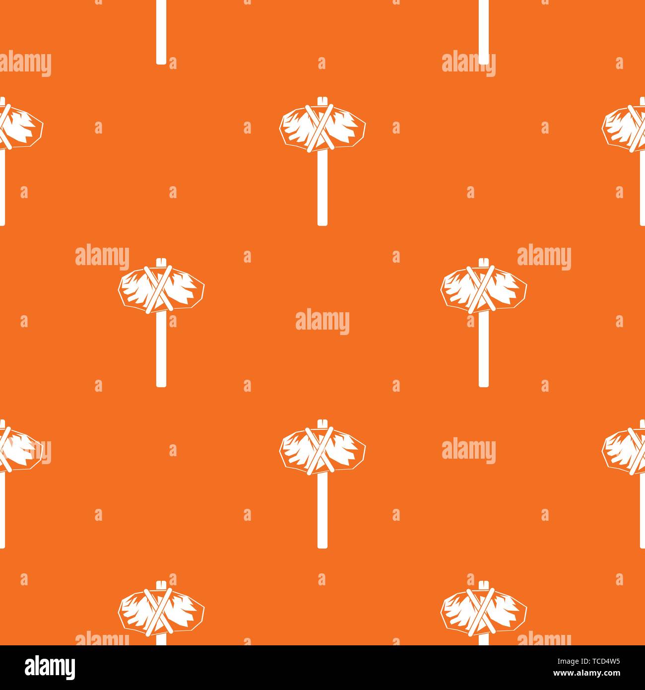 Stone hammer pattern vector orange Stock Vector