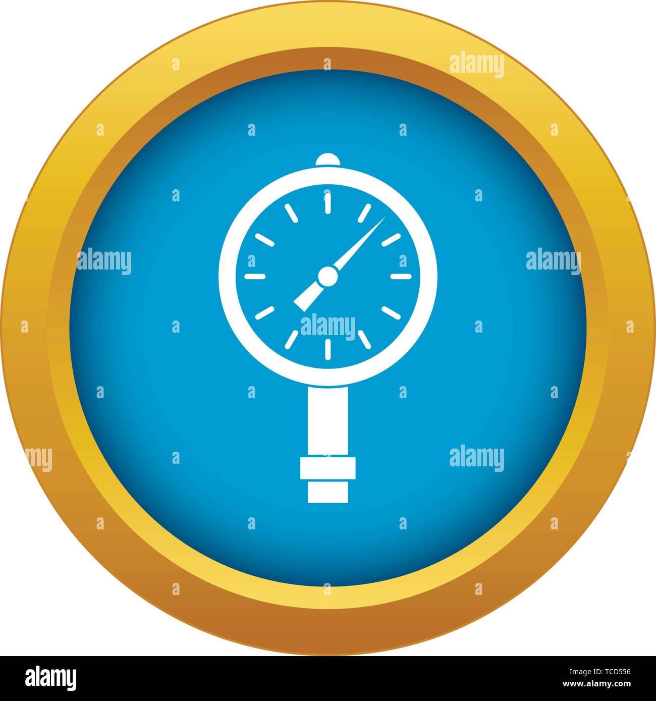 Manometer or pressure gauge icon blue vector isolated Stock Vector ...