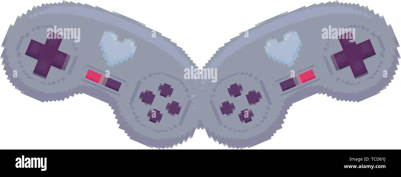 video game controls pixelate icon vector illustration design Stock ...