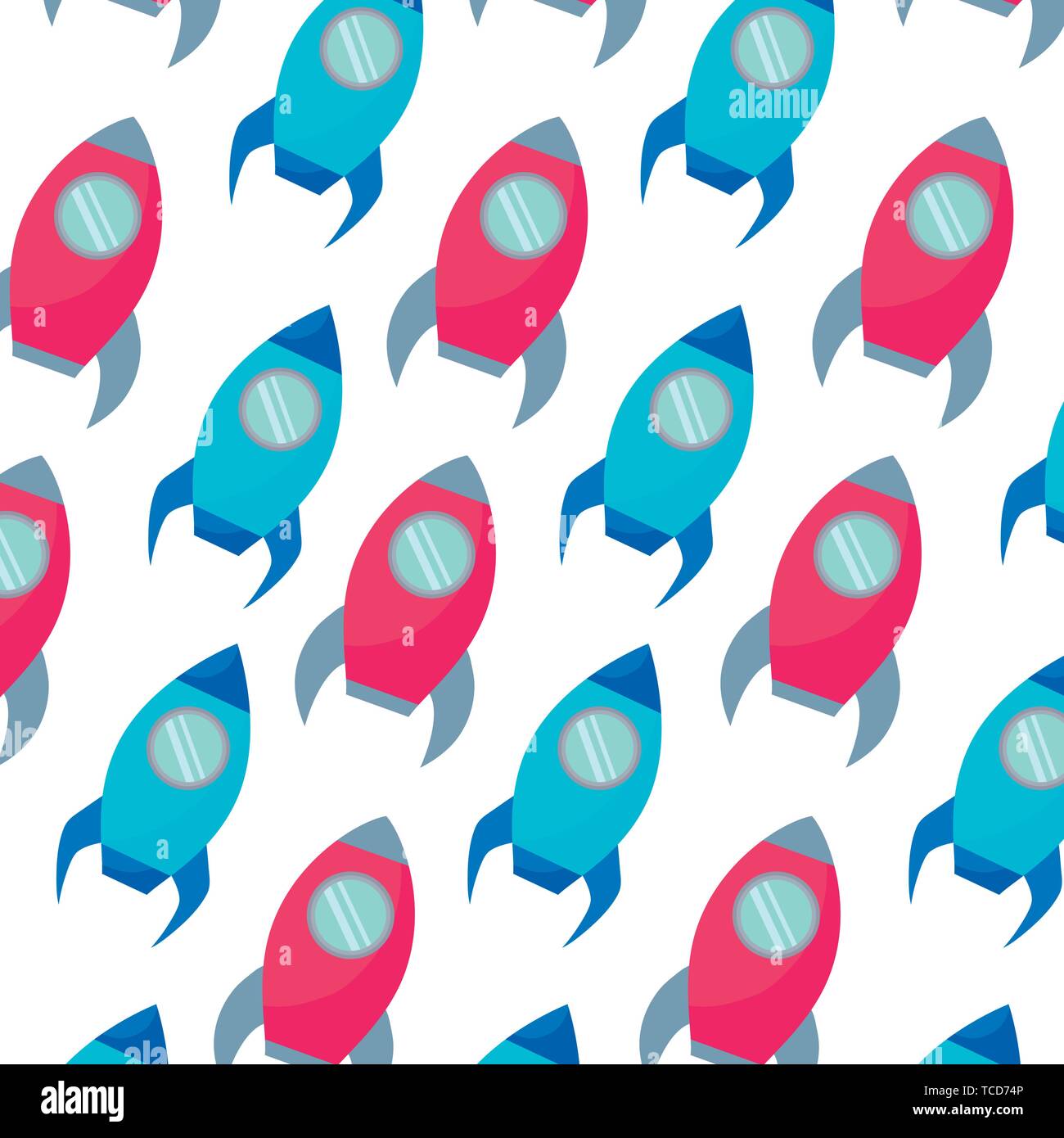 video game pixelated rockets pattern vector illustration design Stock ...