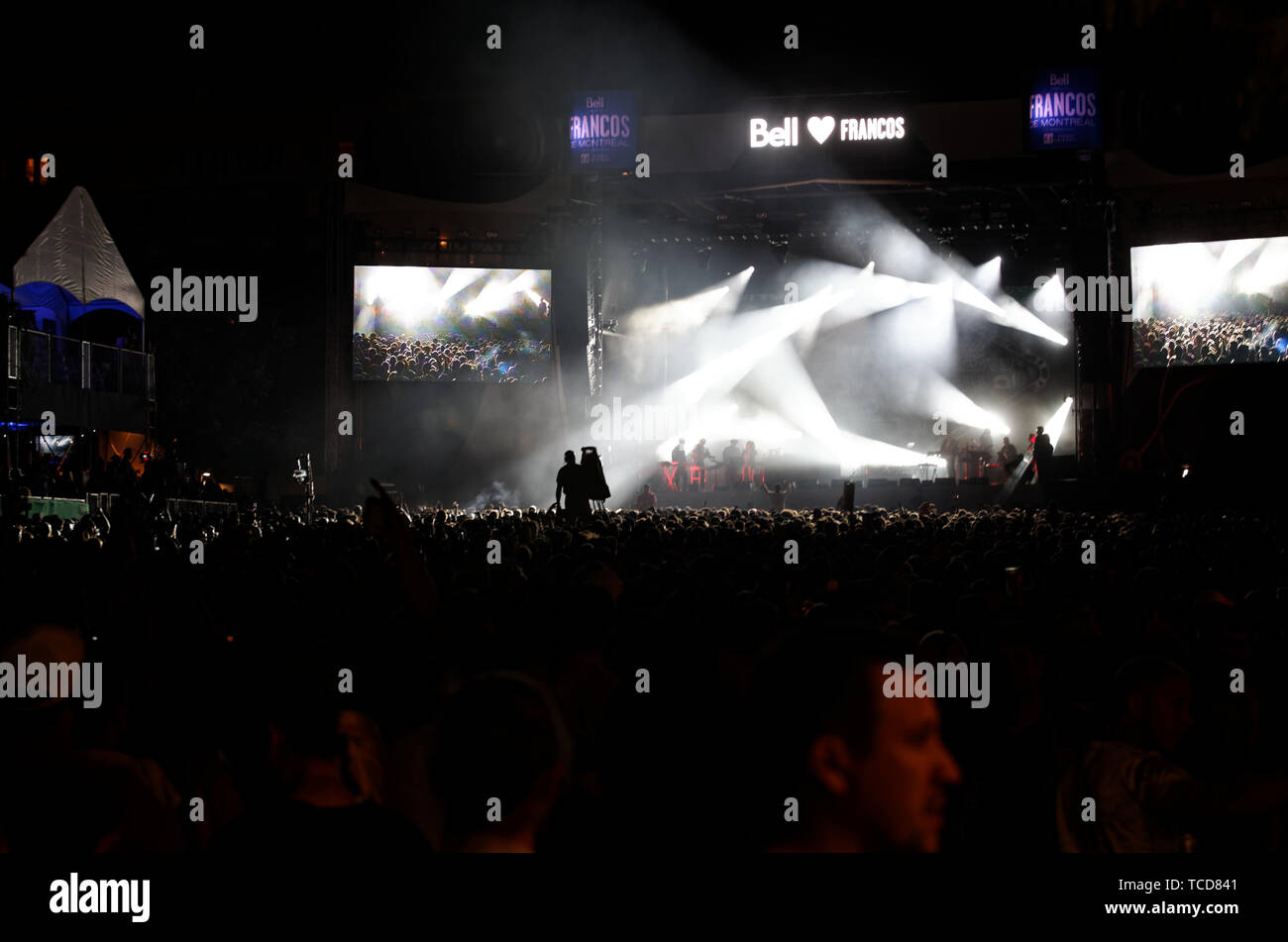 Quebec,Canada. The Francos de Montreal, French speaking free outdoor concert festival held in