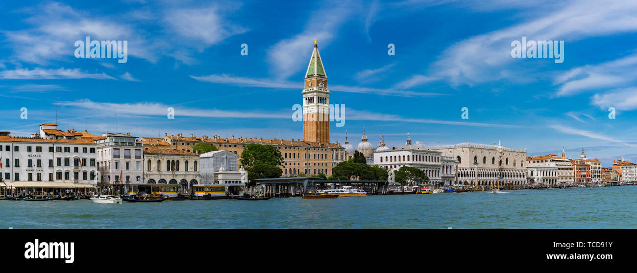 VENICE, ITALY - MAY 26, 2019: View at Venice, Italy. It is estimated that 25 million tourists  visit Venice each year. Stock Photo