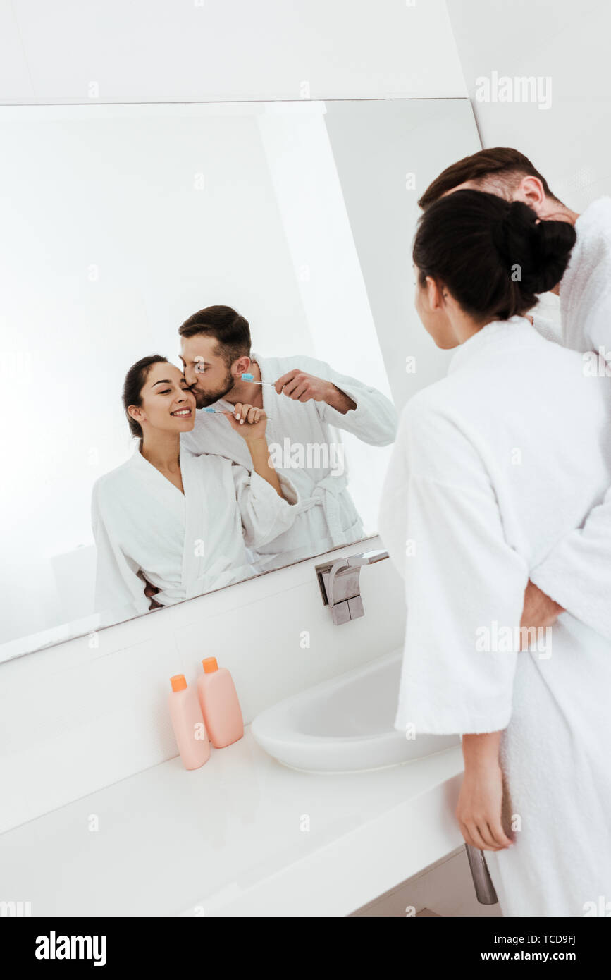 Couple kissing in bathroom hi-res stock photography and images - Alamy