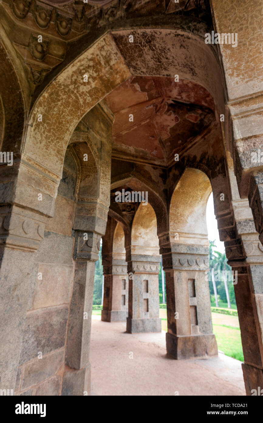 The tomb of Mohammed Shah known as Mubarak Khan- Ka-Gumbaz, Lodi Gardens, New Delhi, India. Stock Photo