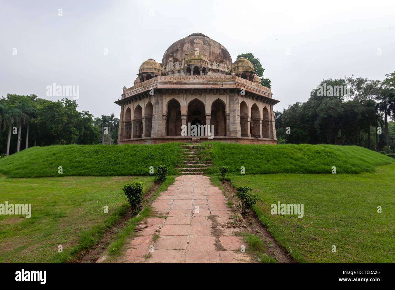 The tomb of Mohammed Shah known as Mubarak Khan- Ka-Gumbaz, Lodi Gardens, New Delhi, India. Stock Photo