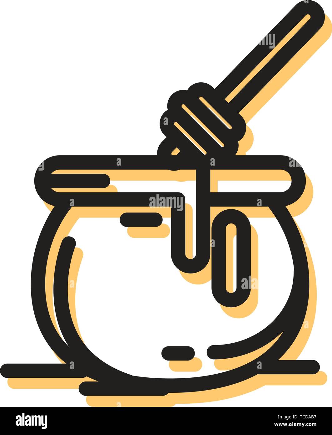 Honey in Traditional Pot - Icon Stock Vector Image & Art - Alamy