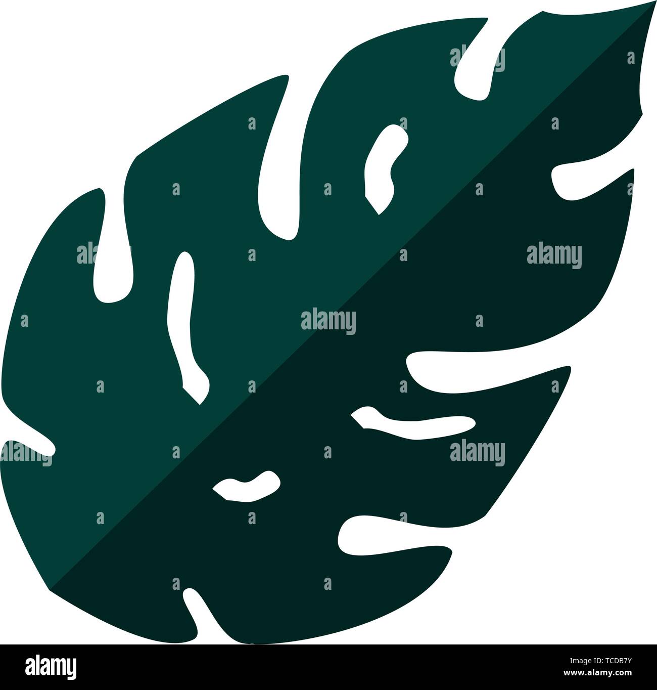 summer poster with tropical and exotic leaf plant Stock Vector Image ...